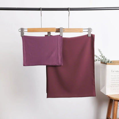 2 Piece Set Chiffon Hijab Matching Undercap Chiffon Scarf with Matching Underscarf Shawls Scarves Head Scarf Headwraps for Women