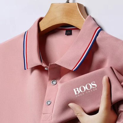 Summer Fashion New Men's Short Sleeved Designer Exquisite Three-dimensional Embroidery POLO Breathable Lapel Business T-shirt