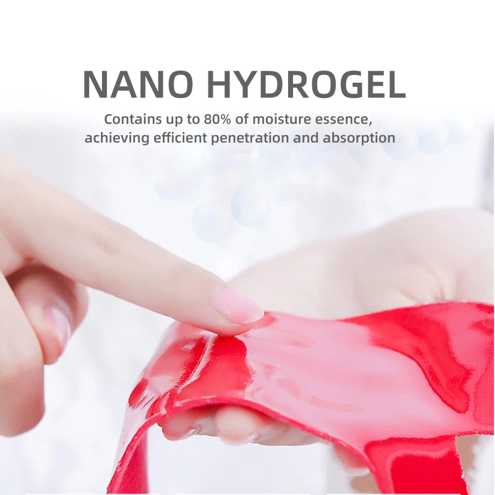 V-Shaped Face Lifting Mask Ear-Hanging Nano-Hydrogel Slimming Mask Women Skin Hydrating Moisturizing Lifting Firming Mask