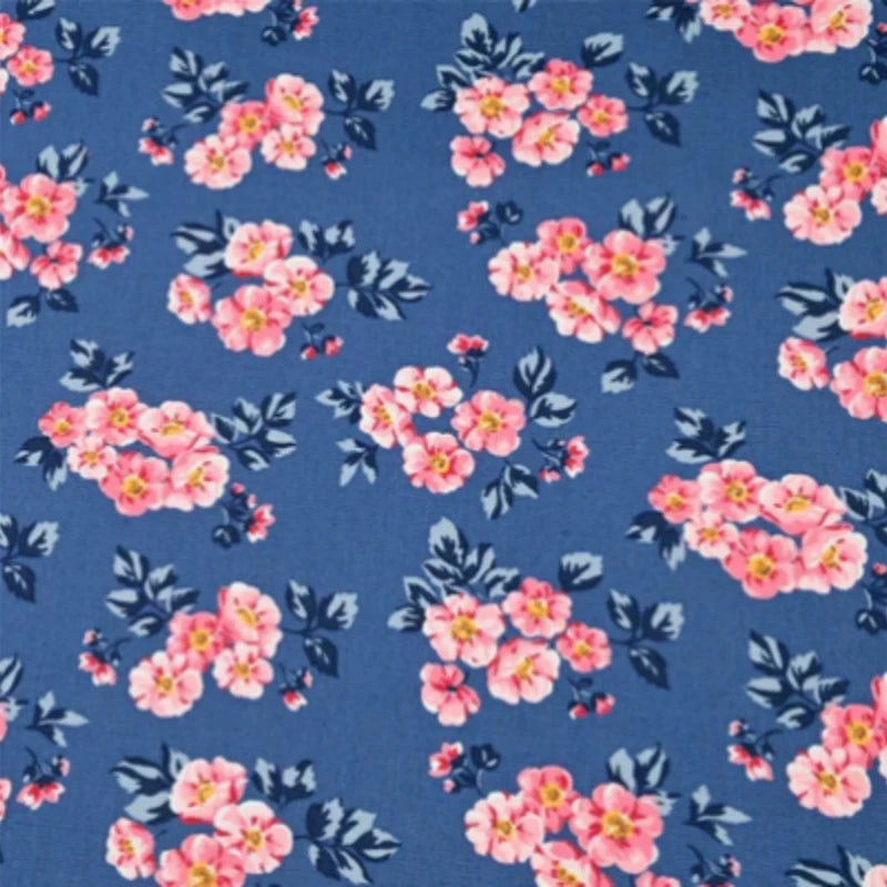 100% Cotton Canvas Fabric with Rose Flower Cartoon Print, Handmade DIY Bag, Pillow Back Cushion, Table Cloth Telas, CR-1879