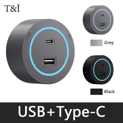 Rail Socket,UK EU US UN Standard Round Romovable Adapter Home Kitchen Meeting Wall Mounted/embedded Power Track Socket With Usb