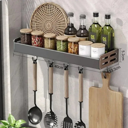 Wall Mounted Kitchen Storage Strong Load-bearing Kitchen Storage Shelf Rack Easy To Install Household Waterproof Knife Holder