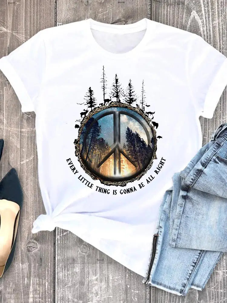 Summer Clothing leopard love heart sweet Fashion Women Tee T-shirts Casual Short Sleeve Regular Female Graphic T Shirt Clothes