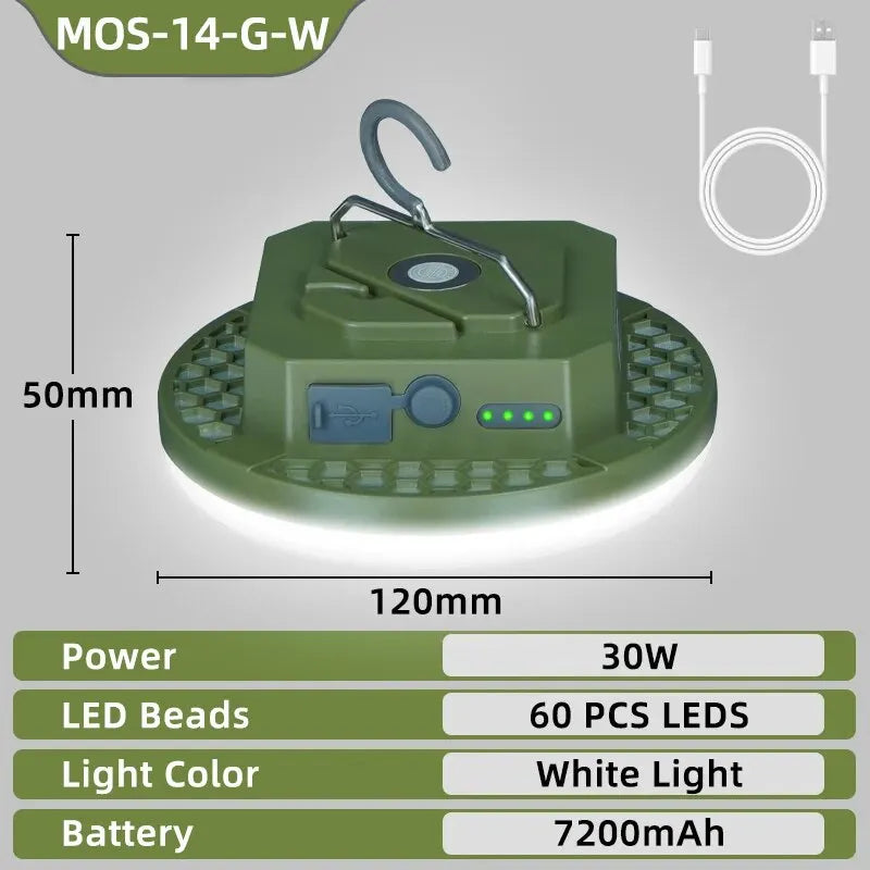 Tent Light Rechargeable Lantern Portable Emergency Night Market Light Outdoor Camping Bulb Lamp Flashlight Home Emergency LED