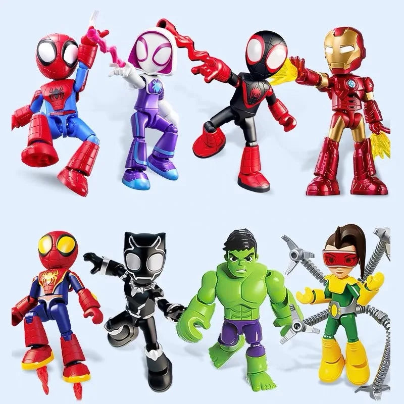 Hot Sale Bruke Building Spider Man Fantastic Partner Iron Man Hulk Handmade Avengers 2 Handheld Ornament Toys