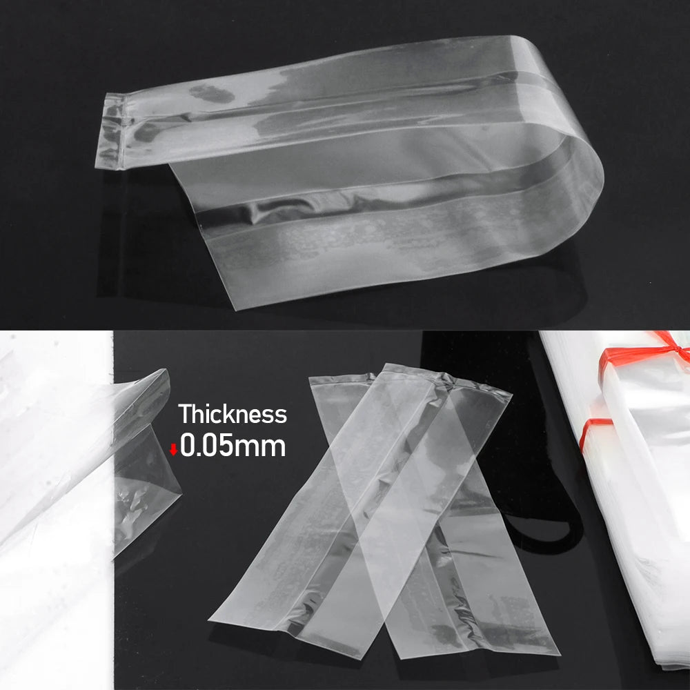 50/100PCS Mushroom Spawn Grow Bag with Sealing Cotton Filter Cap Heat-resistance Plastic Planter Bags Bamboo Fungus  Ganoderma