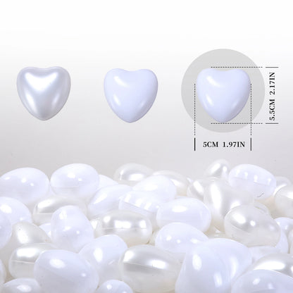 5.5cm 50/100pcs Eco-Friendly Ball Pit Balls Colourful Heart shape with Net Bag for Kids Water Pool Outdoor Tents Toys