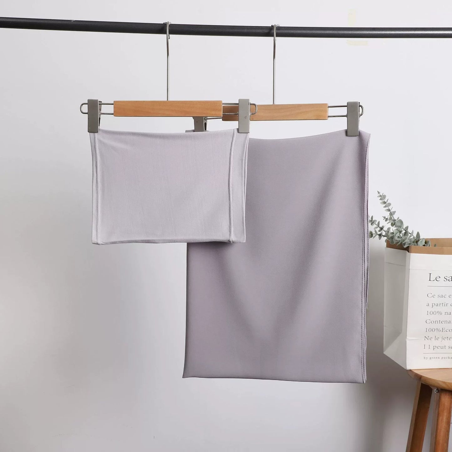 2 Piece Set Chiffon Hijab Matching Undercap Chiffon Scarf with Matching Underscarf Shawls Scarves Head Scarf Headwraps for Women