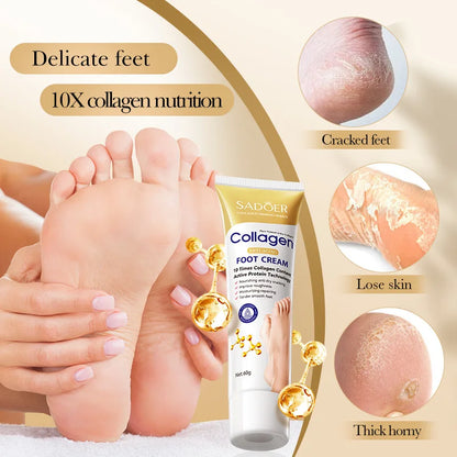 SADOER Collagen Hand Cream Foot skincare Moisturizing Hydrating Repairing Hand and Feet Creams Skin Care Products