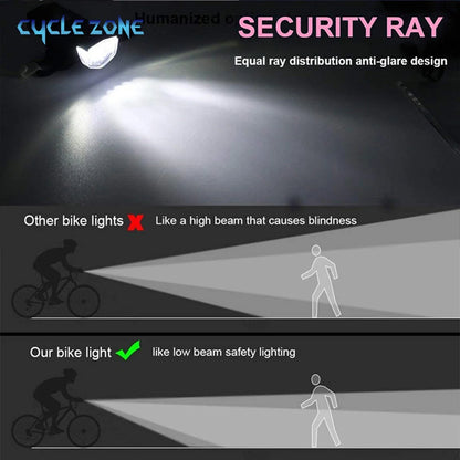 USB LED Rechargeable Bike Bicycle Light Set MTB Road Bike Front Back Headlight Lamp Flashlight Cycling Light Cycling Accessories