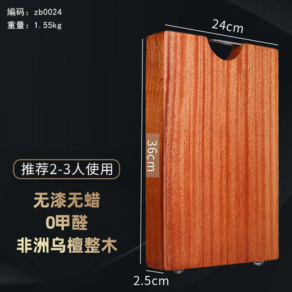 Solid Wood Cutting Board Hickened Ebony Cutting Board Antibacterial Mildew Kitchen Accessories Wooden No Paint No Wax