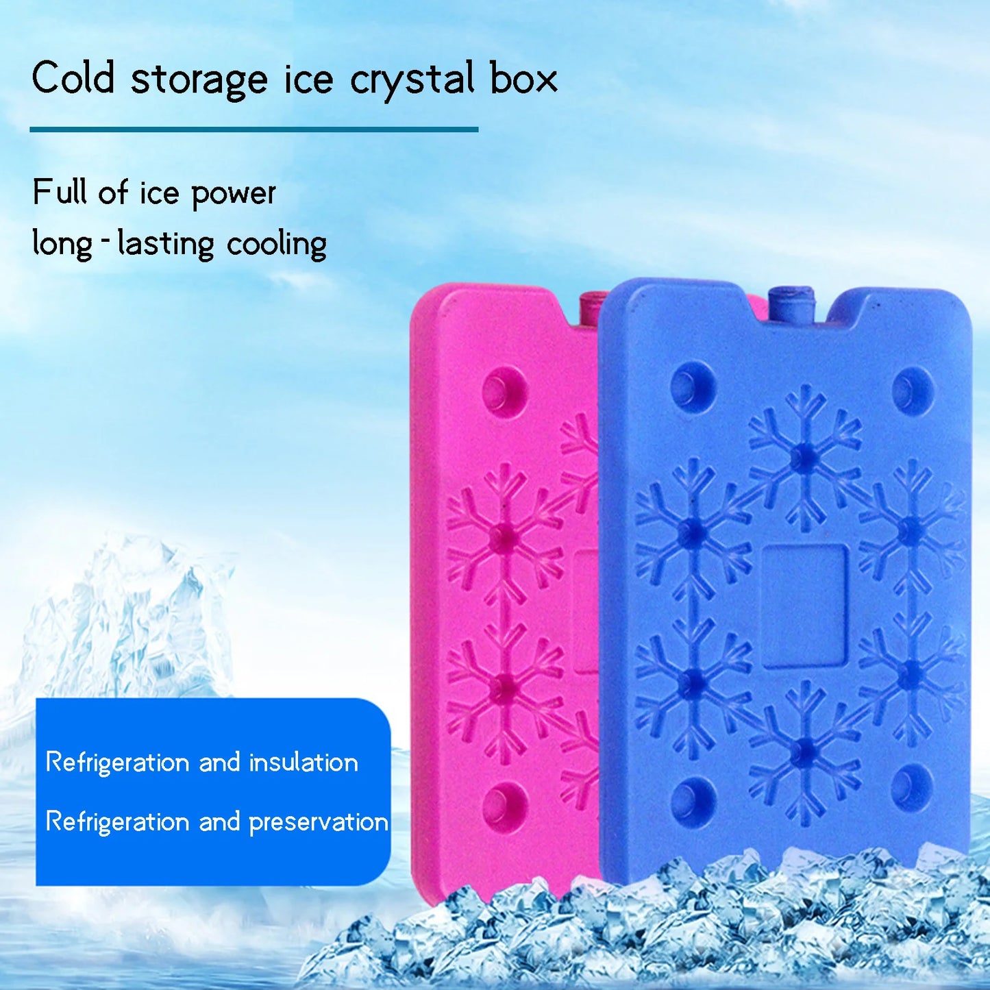 1pcs Odorfree Travel Picnic Ice Pack Reusable Freezer Cool Block Ice Bag Ultra Thin Portable Travel Fresh Food Cold Storage