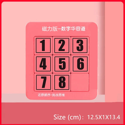 Intelligence Improvement Training Digital Huarong Road, Magnetic Children's Educational Magnetic Puzzle Thinking Training Toys