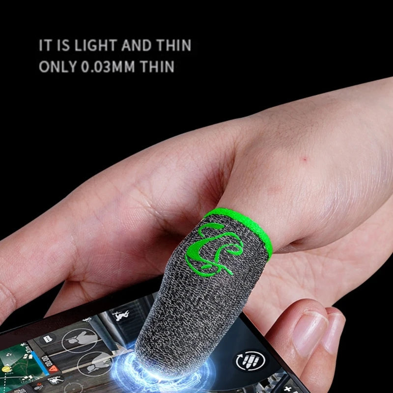 1 Pair Gamer Sleeve Sweatproof Dedales Gamer Finger Cover Touch Screen Fingertips Sleeve For PUBG Mobile Games Game Accessories