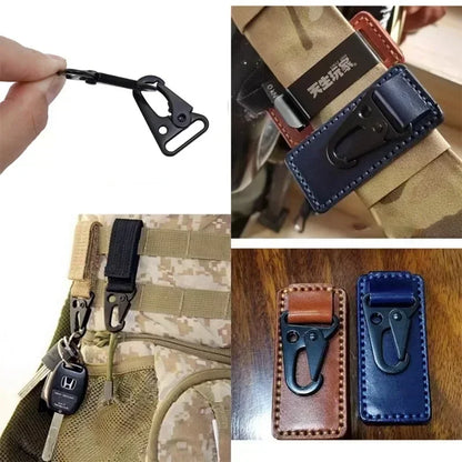 10 Pcs Nylon Webbing Belt Key Chain Bag Hook Multi-functional Buckles Outdoor Tactical Mountaineering Tools Hawkbill Carabiner
