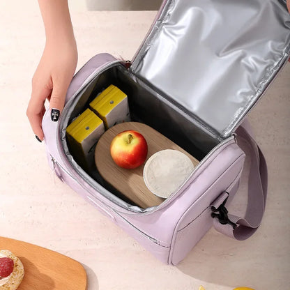 Portable Women's Thickened Bento Bag with Cross-Border Cold Insulation Ice Pack for Outdoor Picnics Insulated Lunch Bo