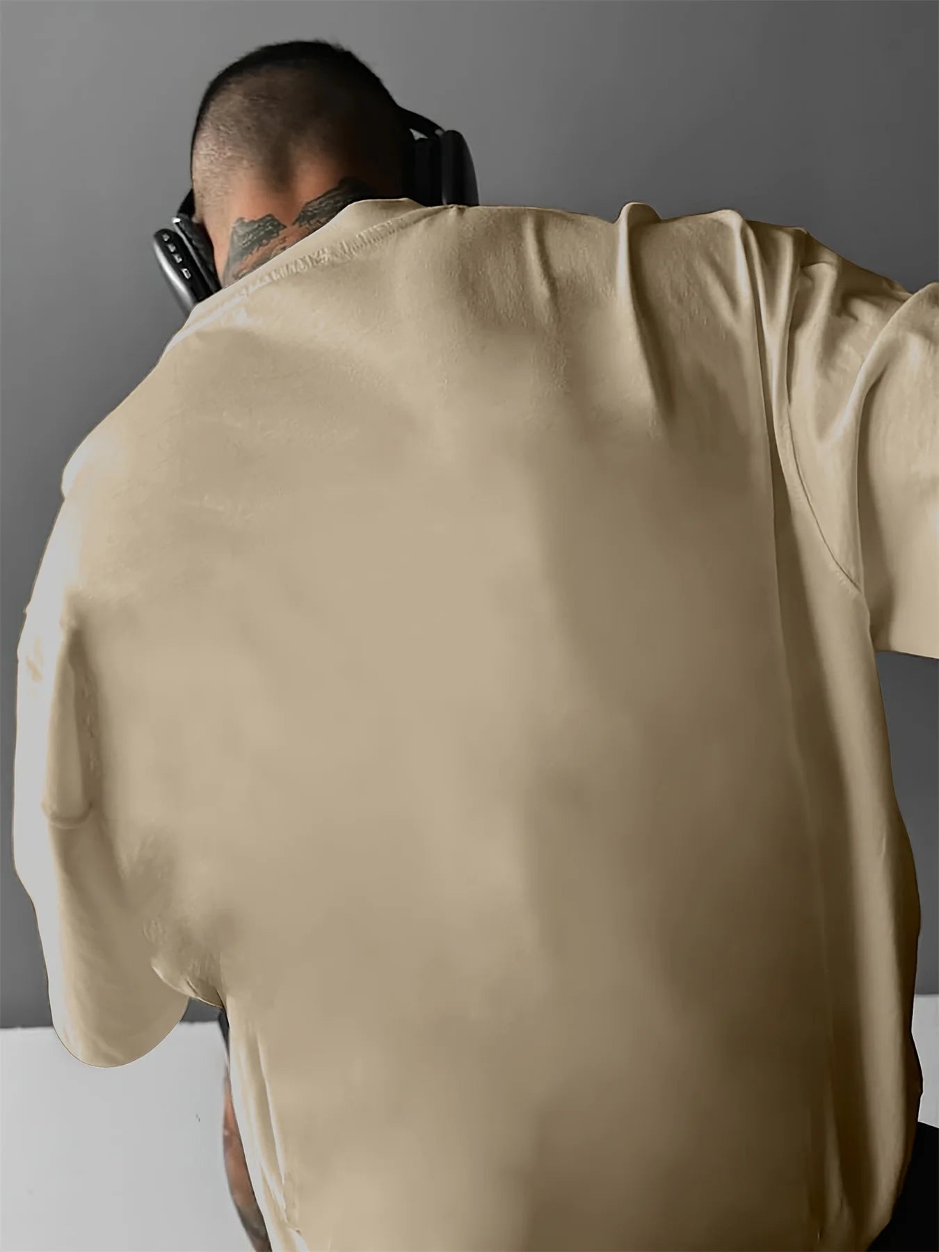 Summer men's 100% cotton comfortable casual wide plus size prediction for future letter printed round neck short sleeved T-shirt