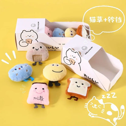 Strawberry New Series Toys Cat Toys In Blueberry Cookies Milk Rice Balls Toast Designs (Choice+CA)