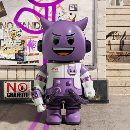 POP MART MEGA SPACE MOLLY 100% X Emoji Series Blind Box Guess Bag Desktop Decoration Cute Model Gift Girl Blind Bag Toys Anime