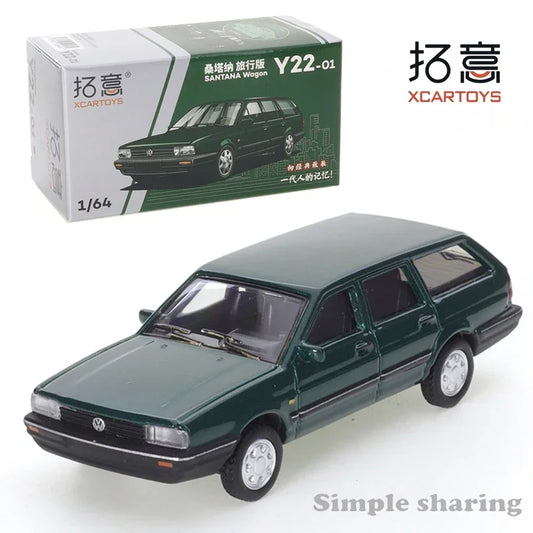 XCARTOYS Miniature Model Alloy Diecast Automotive Model 1/64 SANTANA Wagon Y22-01 Car Kids Xmas Gift Toys for Boys