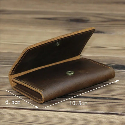 Vintage Card Holder Men Genuine Leather Credit Card Holder Small Wallet Money Bag Mini Carteira Masculina Tarjetero Hombre