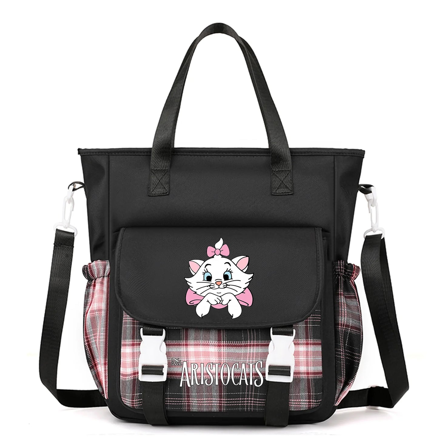 The Aristocats Marie Cat Handbag Shoulder Bag Messenger Bag Carrying Bag for Teenager Girls Boys Schoolbag Travel Shoulder Bag