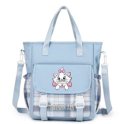 The Aristocats Marie Cat Handbag Shoulder Bag Messenger Bag Carrying Bag for Teenager Girls Boys Schoolbag Travel Shoulder Bag