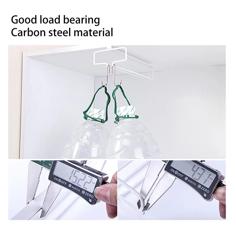 Wine Glasses Holder Bartender Stemware Hanging Rack Under Cabinet Stemware Organizer Glass Goblet Iron Rack Bar Kitchen Tools