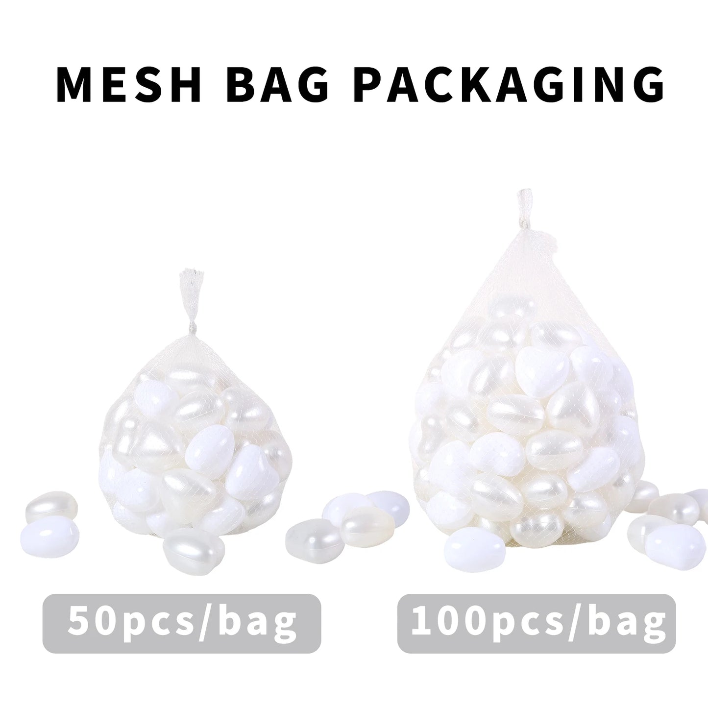 5.5cm 50/100pcs Eco-Friendly Ball Pit Balls Colourful Heart shape with Net Bag for Kids Water Pool Outdoor Tents Toys