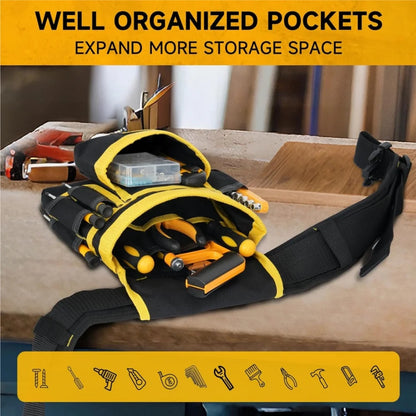 Tool Organizer Bag Toughbuilt Magnetic Electrician Tools Waist Pack, Adjustable Tool Pouch for Repair,work Tool Pouch Storage