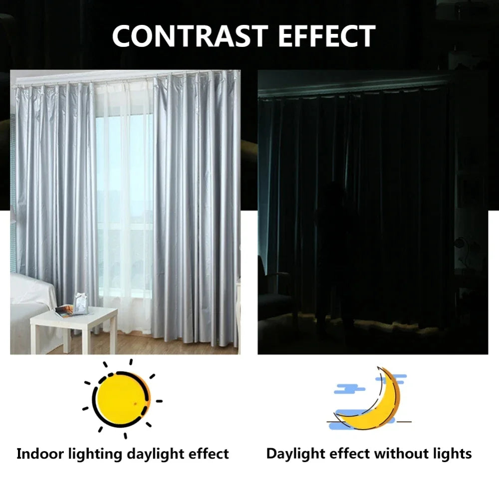 Sun Protection Thermal Insulation Curtain with Hook Silver Coated Fabric Shade Cloth Home Office Decoration Mørklægningsgardiner