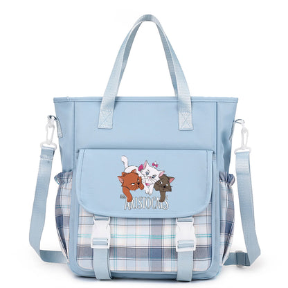 The Aristocats Marie Cat Handbag Shoulder Bag Messenger Bag Carrying Bag for Teenager Girls Boys Schoolbag Travel Shoulder Bag