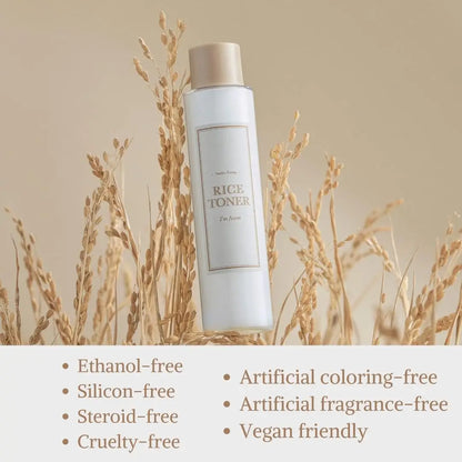 Rice Powder Toner 77.78% Korea Glow Essence with Niacinamide Hydrating for Dry Skin Facial Skin Care Brighten Improve Fine Line