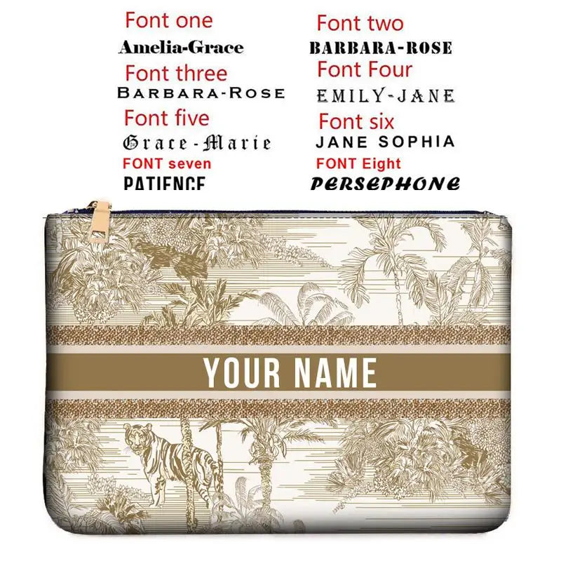 Wallets for Women Personality Animal Flower Printing Linen Clutch Popular  Purse Ladies Beach Bag Party Designer Bags Luxury