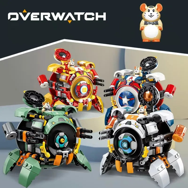 Ornamental Decoration Overwatch Character Wrecking Ball Mini Model Action Figure Block Compatible LegoBall Brick Toys Gifts