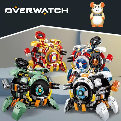 Ornamental Decoration Overwatch Character Wrecking Ball Mini Model Action Figure Block Compatible LegoBall Brick Toys Gifts