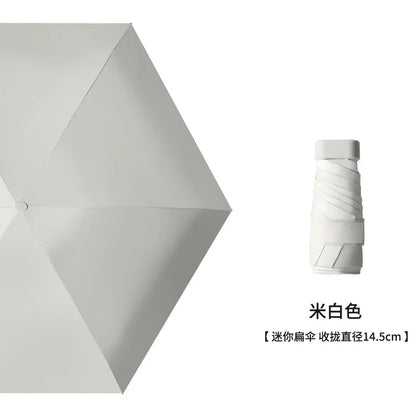 UPF50+ Mini Umbrella Sunny and Rain Pocket Umbrella Capsule Rainproof Sun Protection Outdoor Traveling Portable Parasol Umbrella