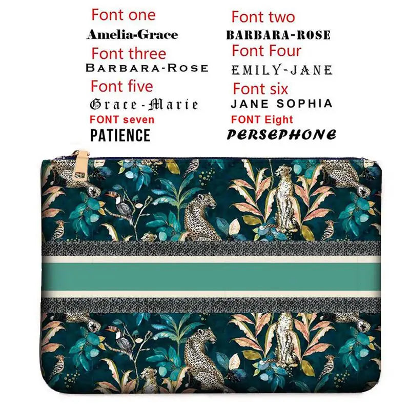 Wallets for Women Personality Animal Flower Printing Linen Clutch Popular  Purse Ladies Beach Bag Party Designer Bags Luxury