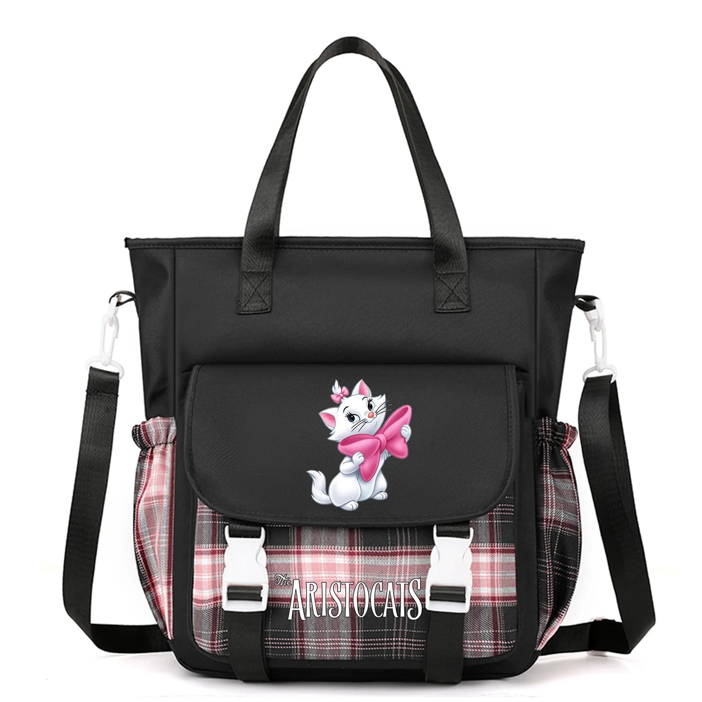 The Aristocats Marie Cat Handbag Shoulder Bag Messenger Bag Carrying Bag for Teenager Girls Boys Schoolbag Travel Shoulder Bag