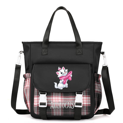 The Aristocats Marie Cat Handbag Shoulder Bag Messenger Bag Carrying Bag for Teenager Girls Boys Schoolbag Travel Shoulder Bag