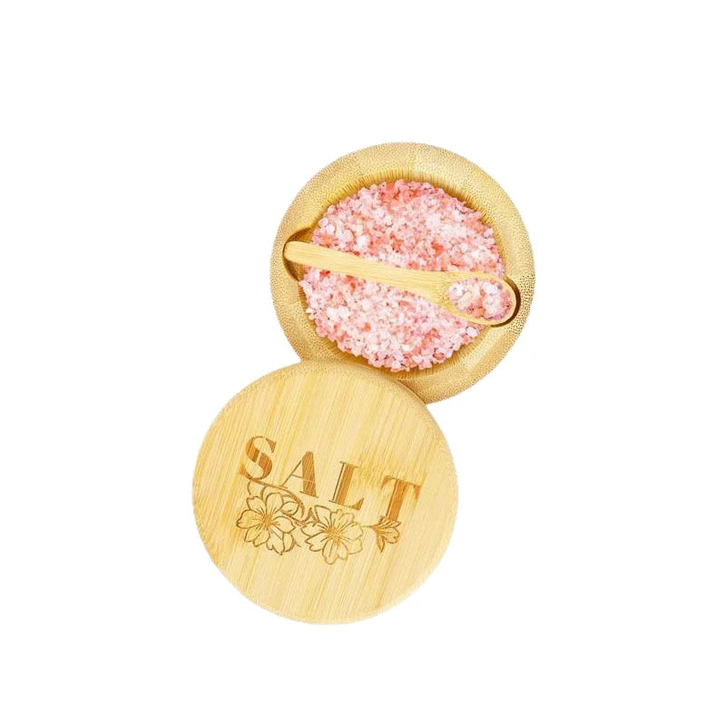 Seasoning Jar Storage Containers Seasoning Bamboo Salt Bowl Kitchen Accessories for Home Spice Can Pill Case Container Box