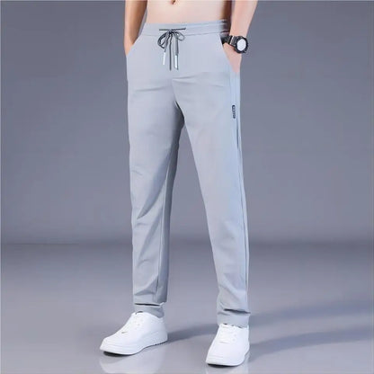 New  Summer Elastic Men Running Sport Pants Jogging Sweatpants Casual Outdoor Training Gym Fitness Trousers Oversize M-5XL