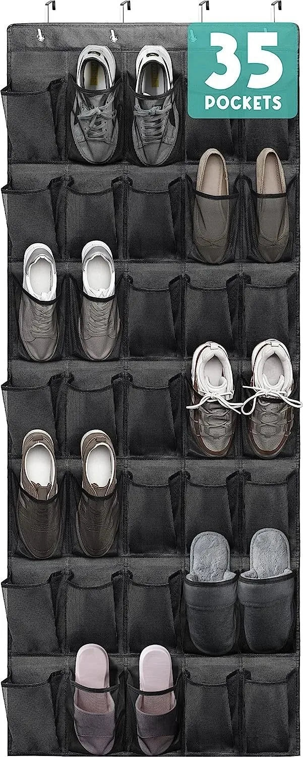 1Pcs Storage Hanging Organizers Foldable Storage Bag Shoes Organizer Toys 35 Large Mesh Bags Clothing Wardrobe Home Organization