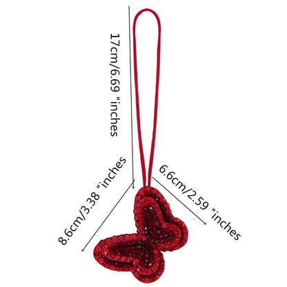 3D Handmade Rhinestone Beaded Coconut tree, butterfly hanging rope Patches Crystal Bag lanyard Patch beading Applique Patch