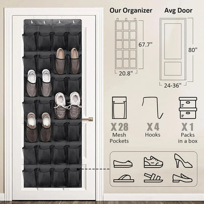1Pcs Storage Hanging Organizers Foldable Storage Bag Shoes Organizer Toys 35 Large Mesh Bags Clothing Wardrobe Home Organization