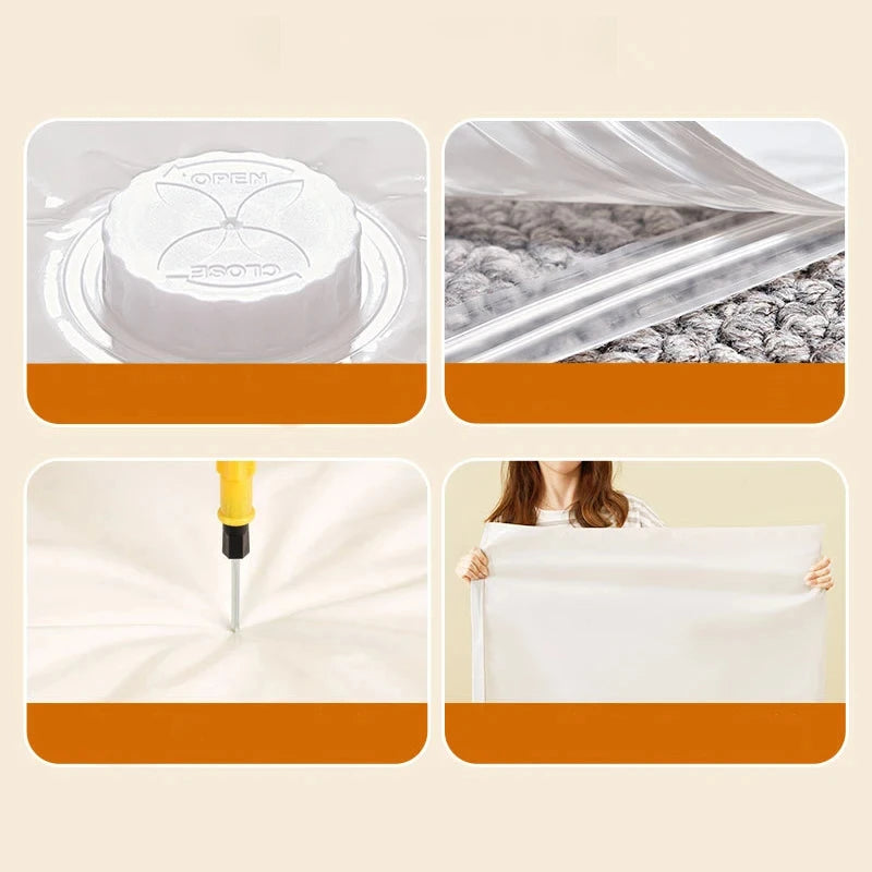 Large Latex Mattress Vacuum Storage Bags Toys Clothes Quilt Seal Vacuum Packed Bags Travel Sponge Mats Compression Bags