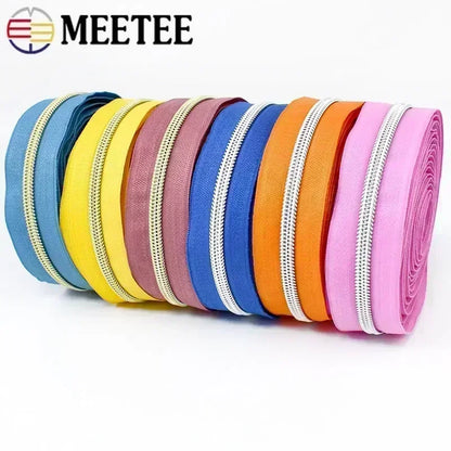 5# Nylon Zippers for Sewing Bags Plastic Coil Bag Zipper Tapes By The Meter Purse Garment Zips Repair DIY Clothing  Accessories