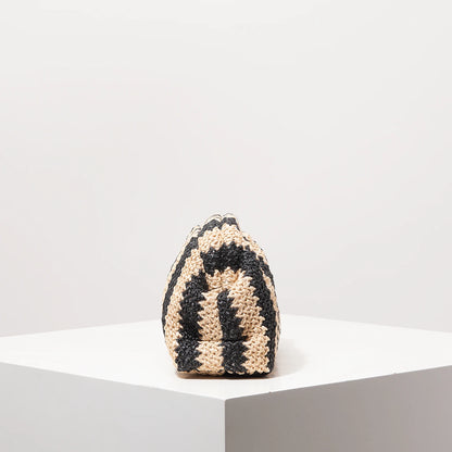 Striped Contrasting Color  Knitted Ladies Clutch Bag，Boho Beach Bags For Women，Travel Must Haves，Vacation Outfits Women，Prom Bag