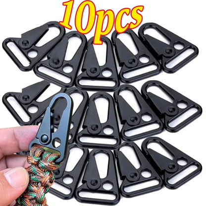 10 Pcs Nylon Webbing Belt Key Chain Bag Hook Multi-functional Buckles Outdoor Tactical Mountaineering Tools Hawkbill Carabiner