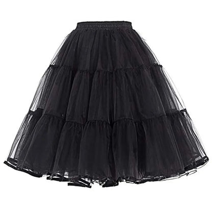 Women Long Tutu Skirt Tulle Crinoline Vintage Petticoat Wedding Dress Underskirt Rockabilly Tutu Fluffy Adult Organza Petticoats